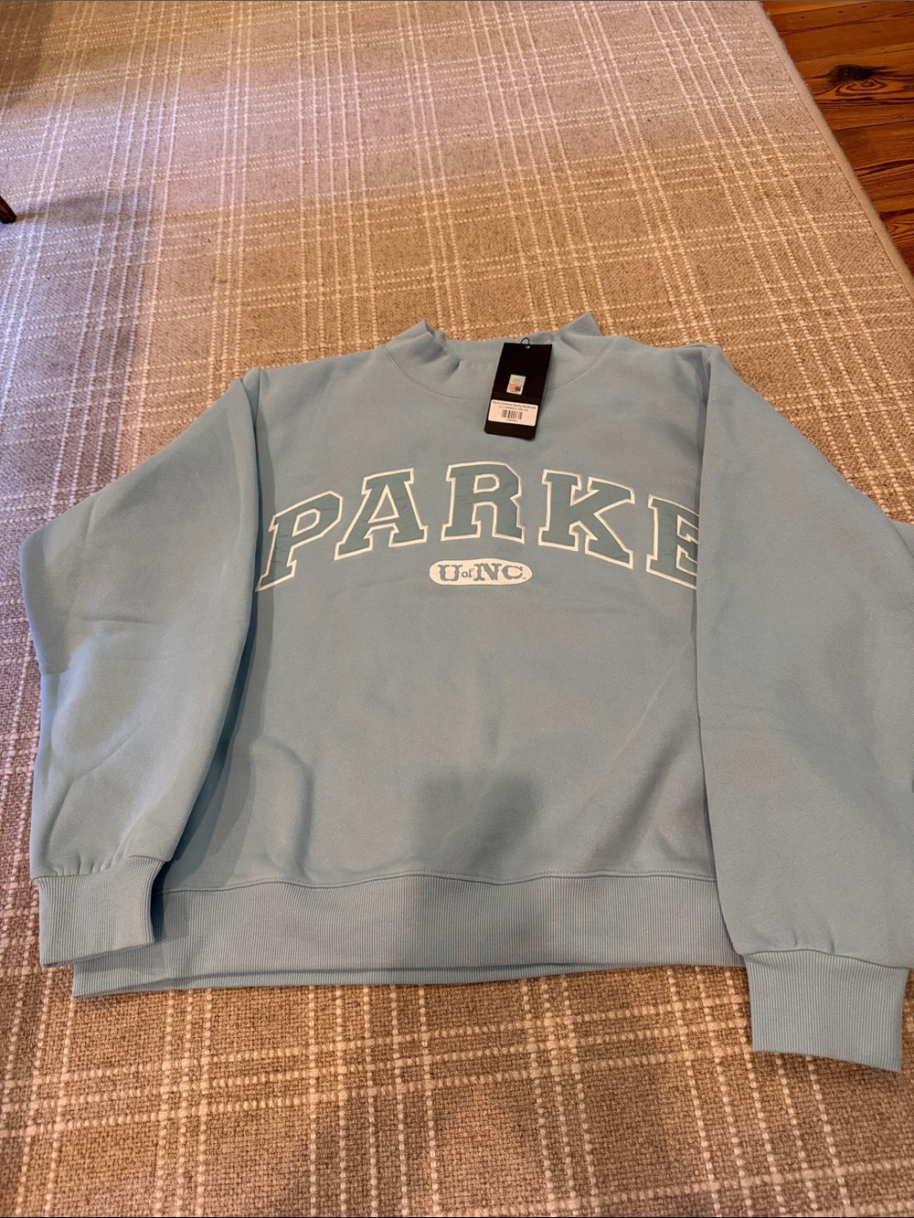 Parke Unisex Light Blue Crewneck Sweatshirt